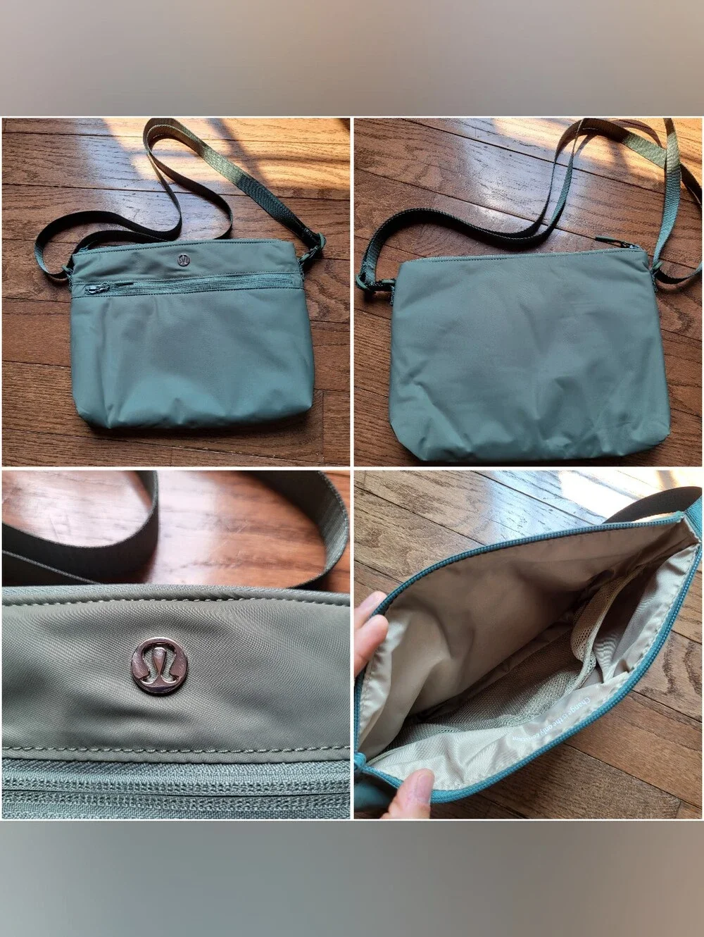 Lululemon Parent Backpack Diaper Bag Set w/ Crossbody Bag & Changing Pad – Green